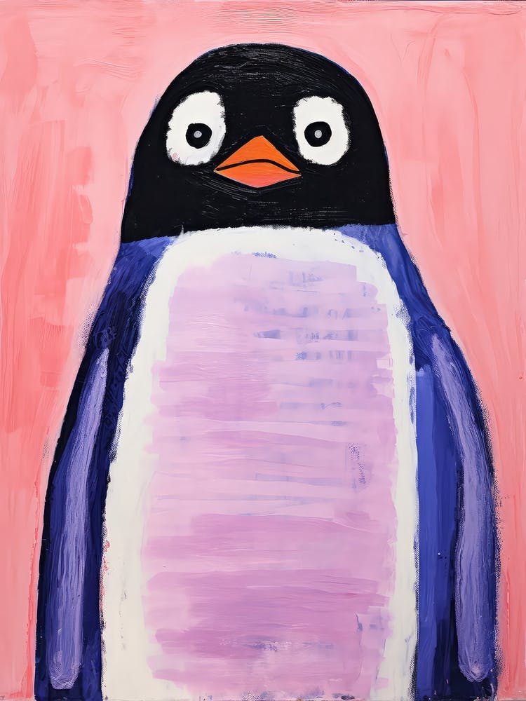 Playful Illustration Of Penguin For Kids Room 4