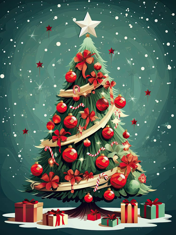 Christmas Tree, Postcard