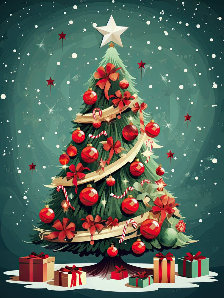 Christmas Tree, Postcard