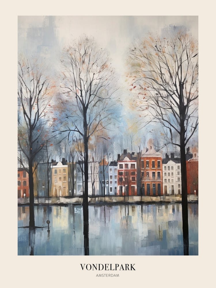 Winter City Park Poster Vondelpark Amsterdam 2
