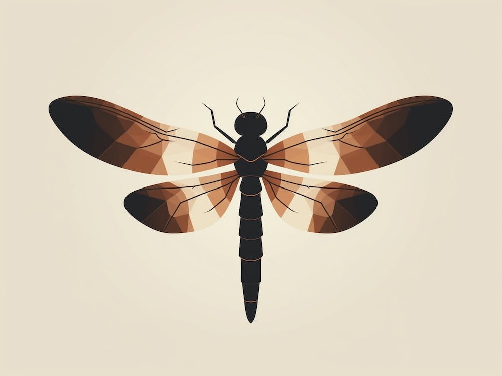 Dragonfly Black Saddlebags Tramea Lacer Vintage Illustration 8