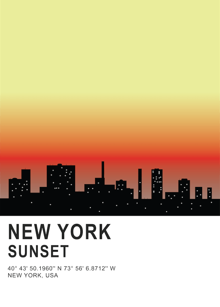 New York Sunset United States of America