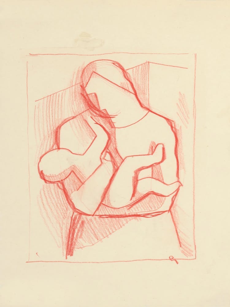 A Mother With A Child In Her Arms, Mikuláš Galanda 1