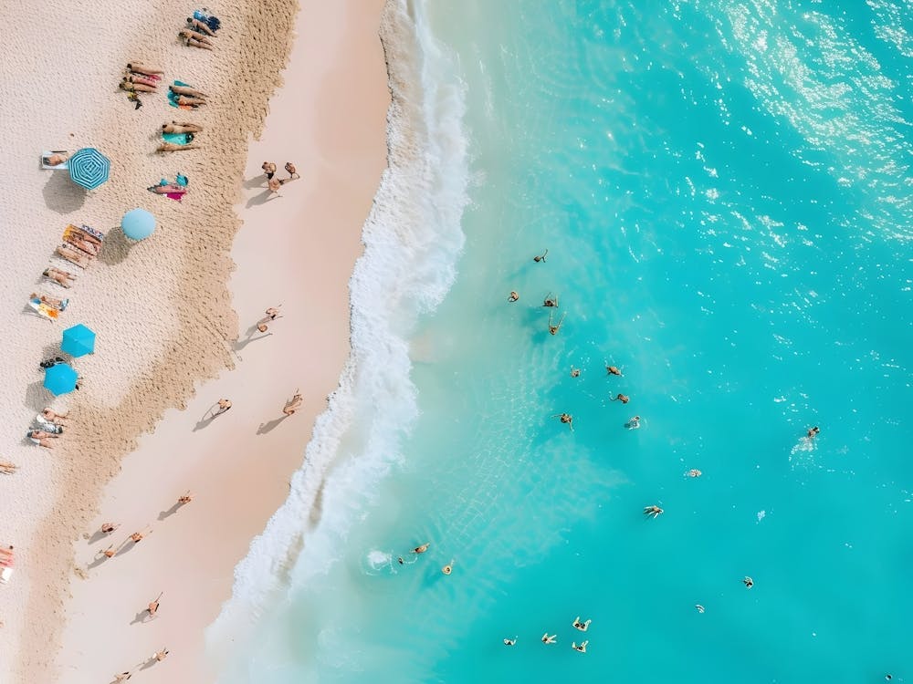 Aerial View Of A Beach 2