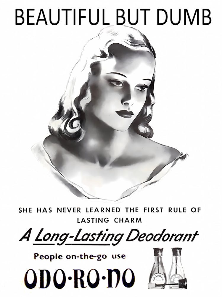 Beautiful But Dumb, Funny Vintage Advertising Poster