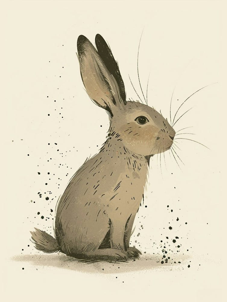 Argente Kaninchen Kinderzimmer Illustration 3