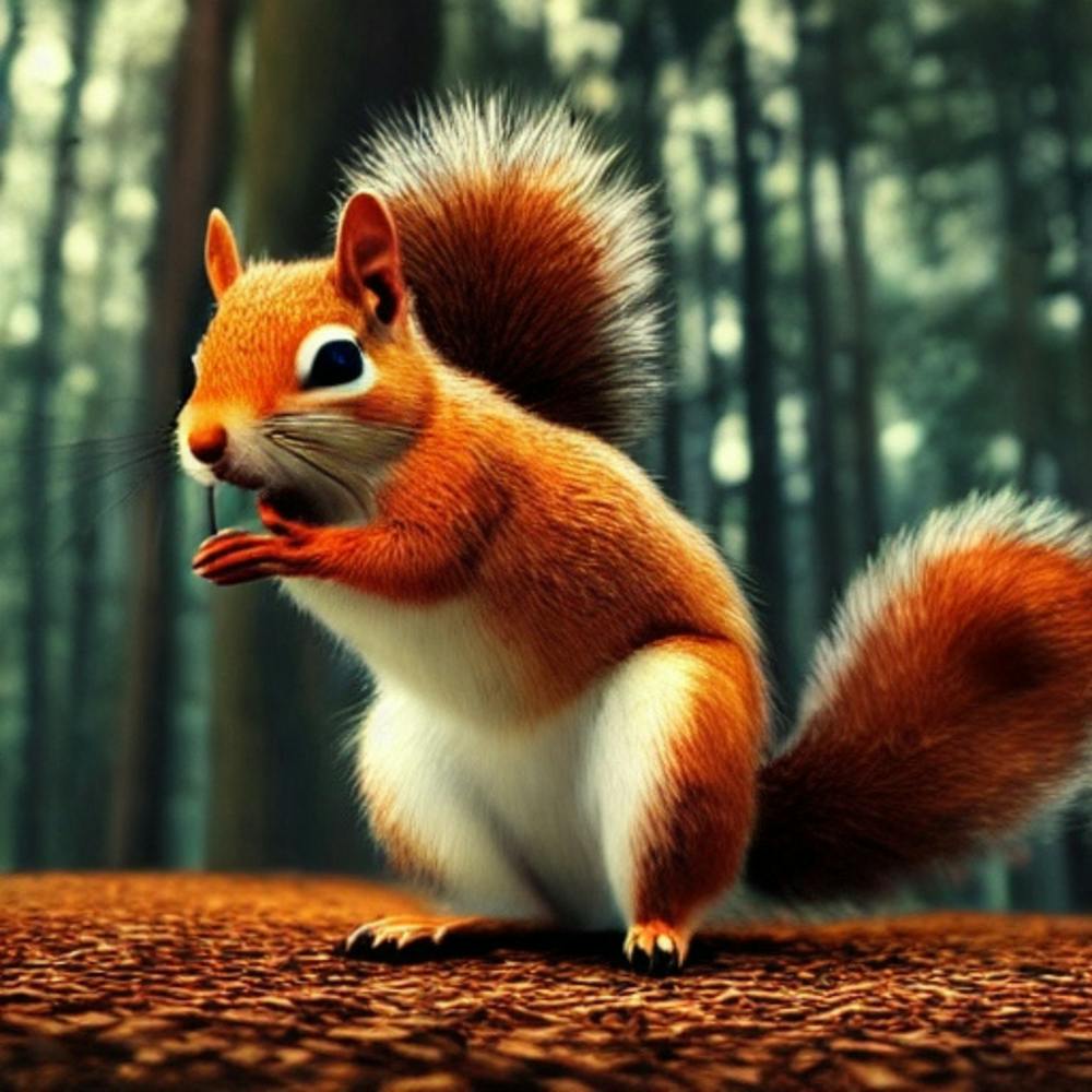 Cute Squirrel in a forest