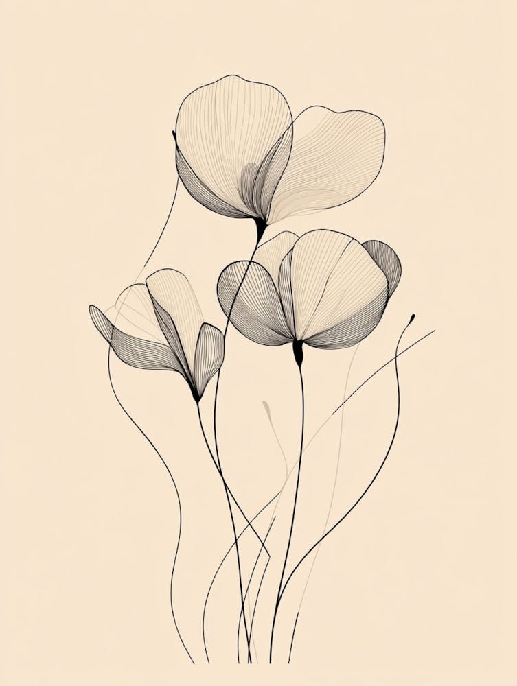 Black And White Flowers 3