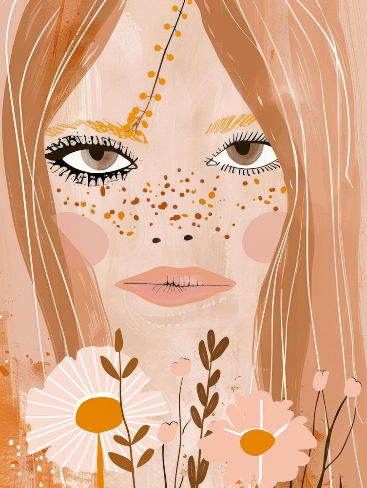 Girl With Flowers 5