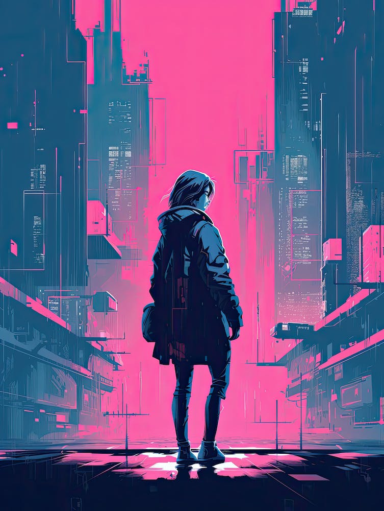 Cyberpunk neon art work