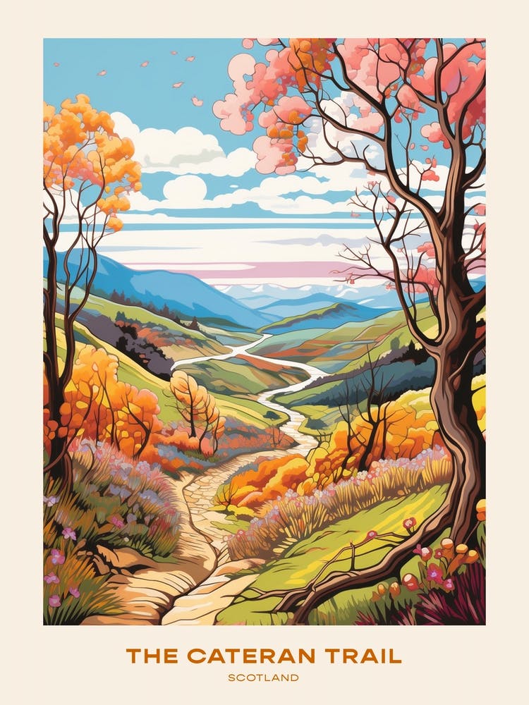 The Cateran Trail Scotland Hike Poster