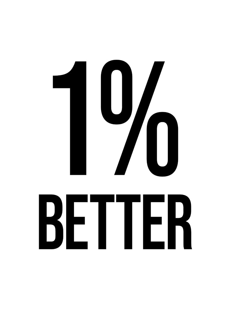 1 Percent Better, motivating, inspiring, gym, motivation, inspirational, gym wall art, work hard, hustle grind, be better