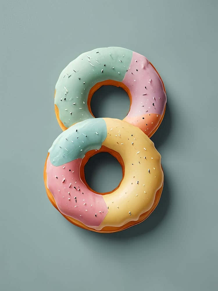 Pastel Party Donut Pair