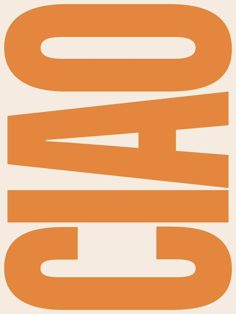 Ciao Typography - Orange