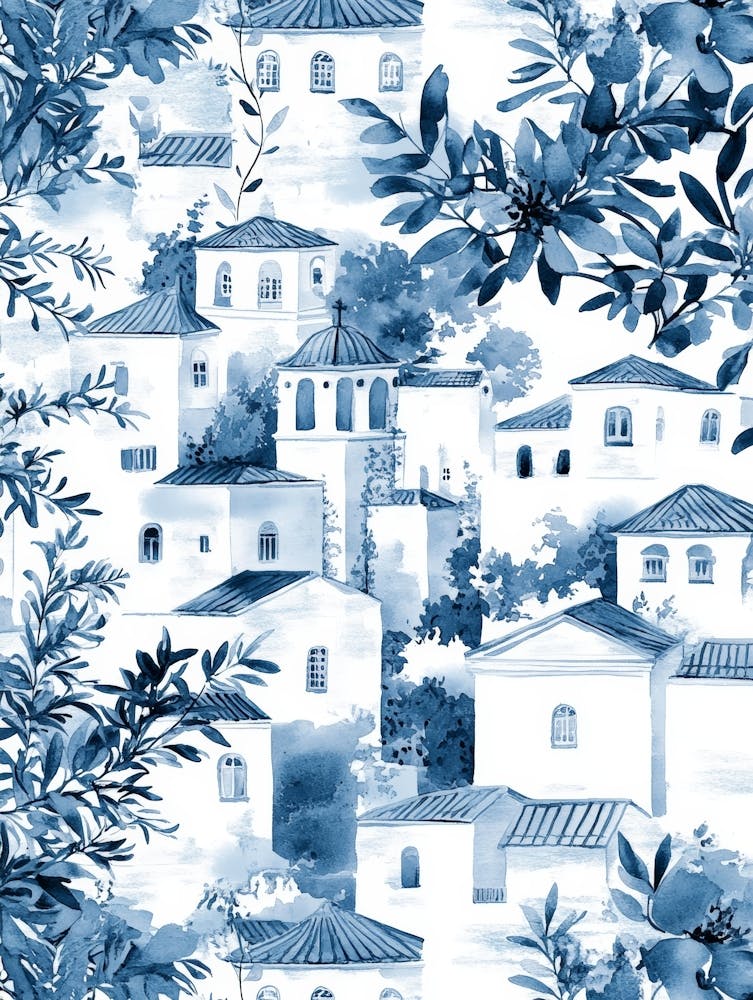 Blue Houses In Greece 3