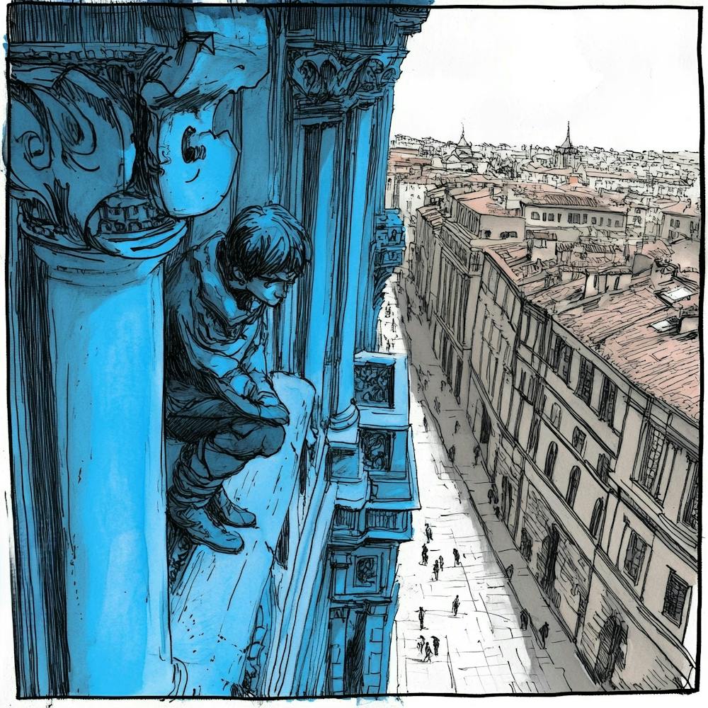 Boy On A Balcony Art