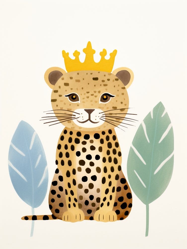 Little Leopard 4 Wearing A Crown