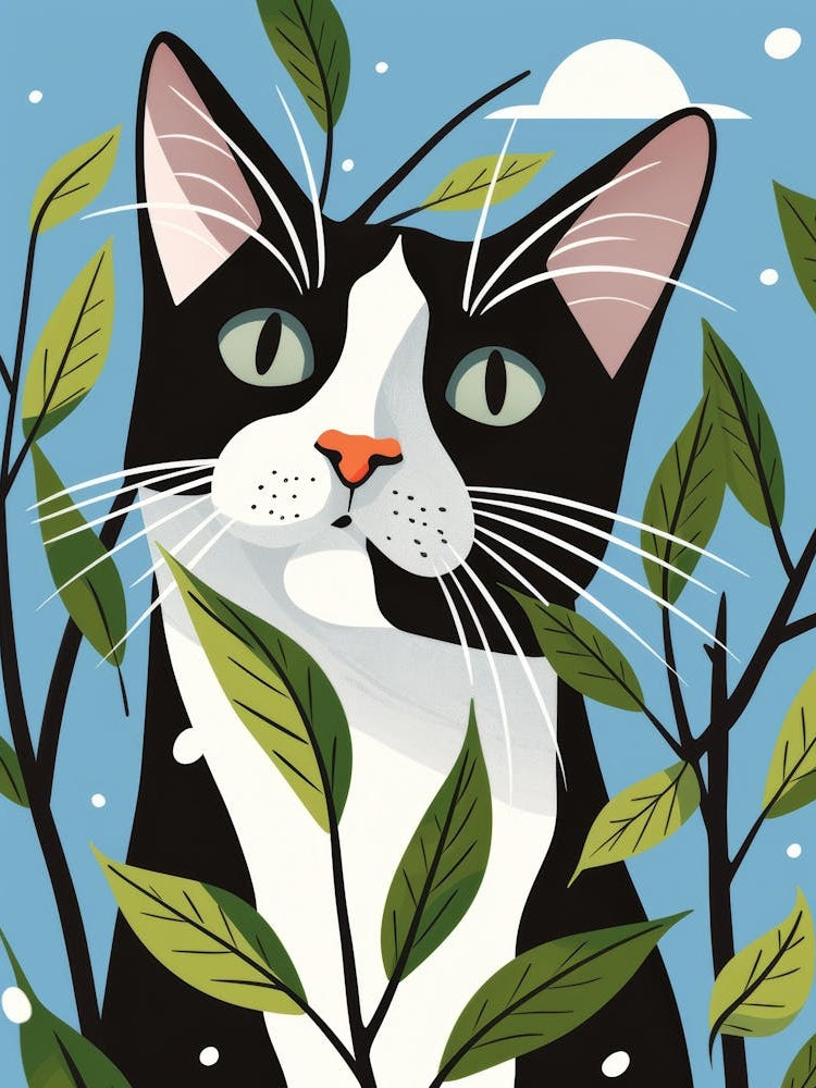 Black And White Cat 12