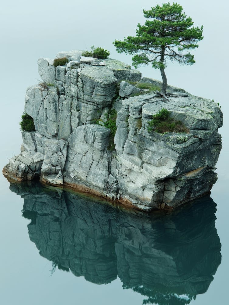 Tree On A Rock