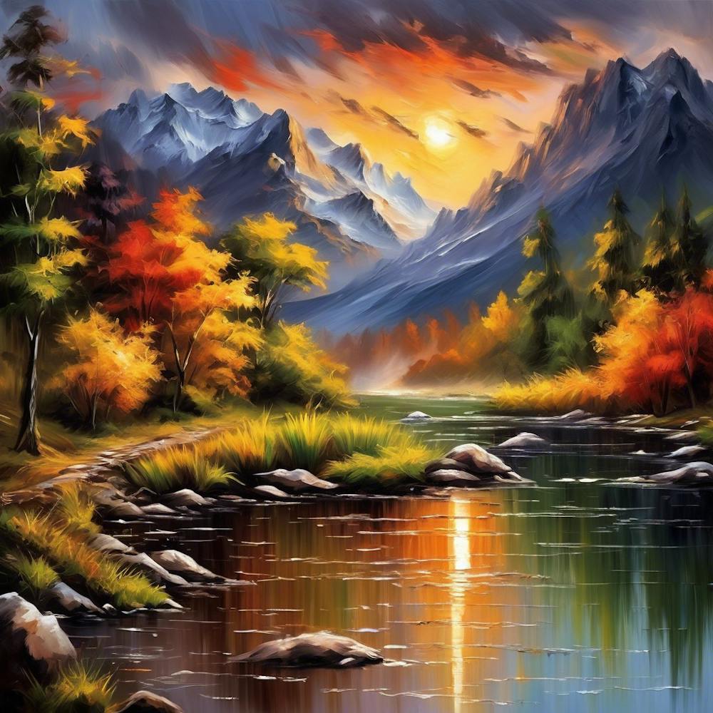 Sunset By The River