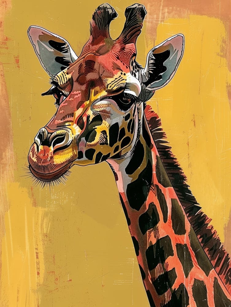 Giraffe Leinwanddruck 17