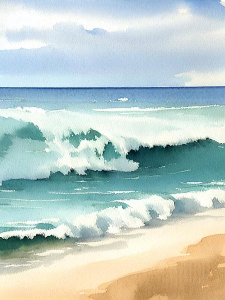 Cronulla Beach 3, Australia Aquarell