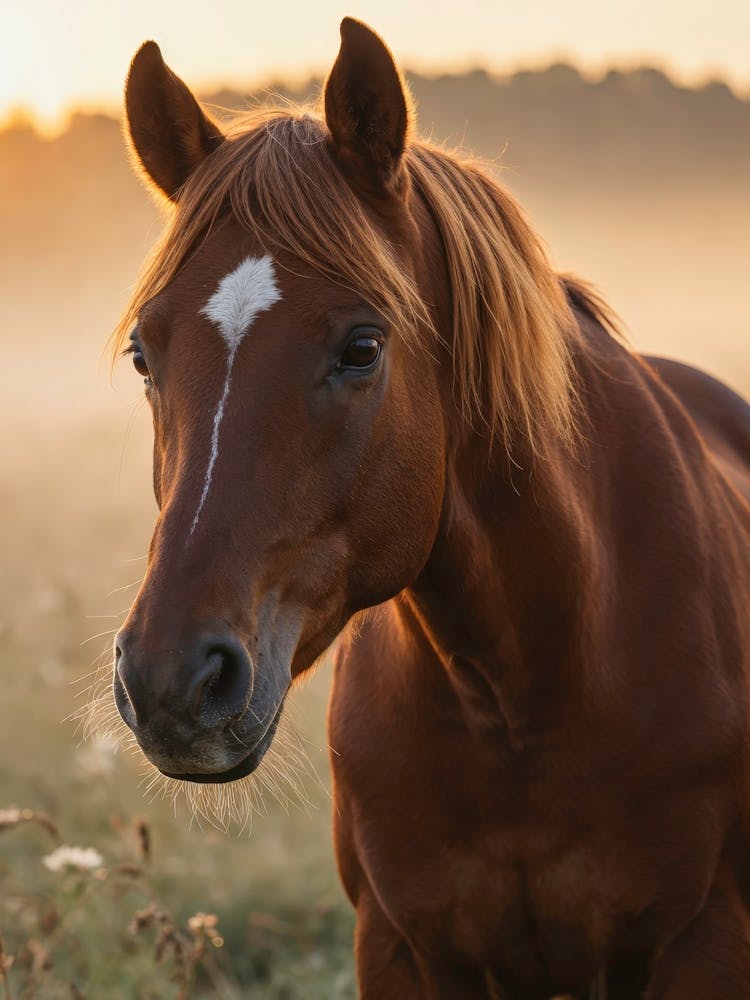 Horse At Sunrise