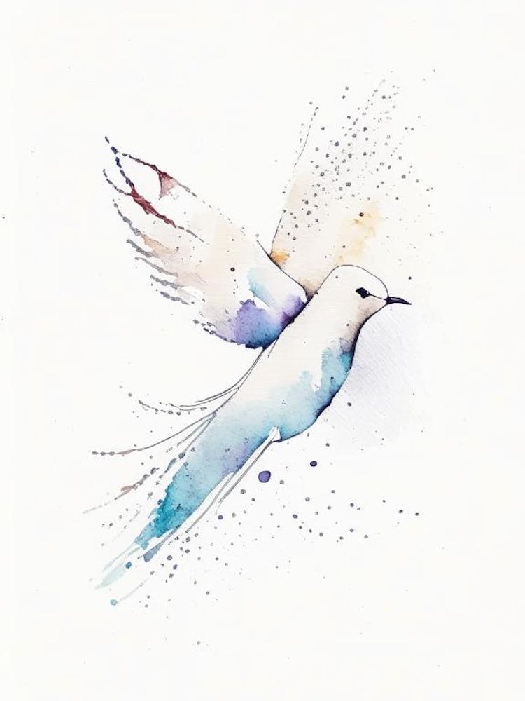 Dove Symbol Minimal 1 Watercolour