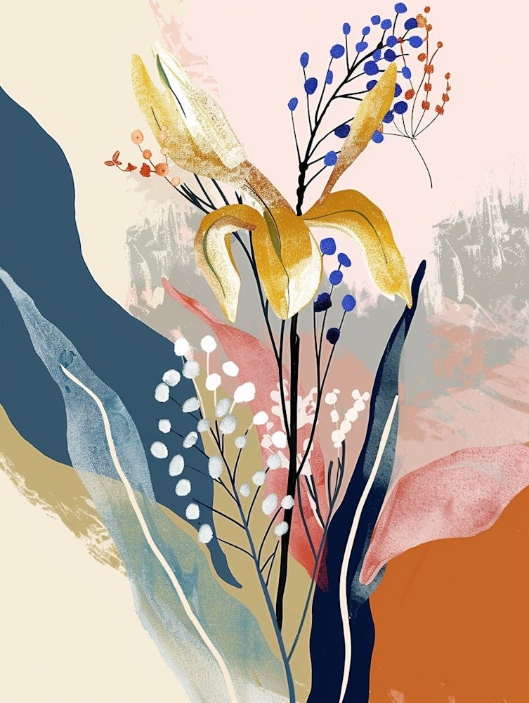 Colourful Flower Illustration Babys Breath 3