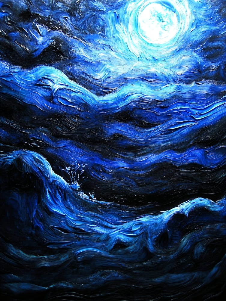 Moonlight Over The Ocean 4