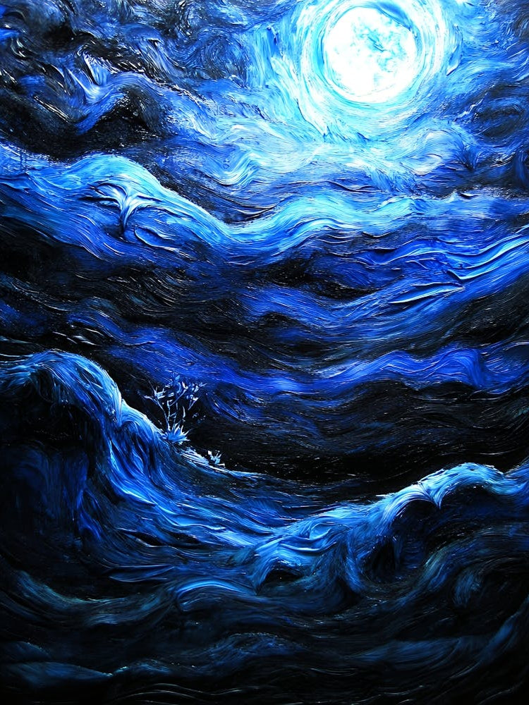 Moonlight Over The Ocean 4