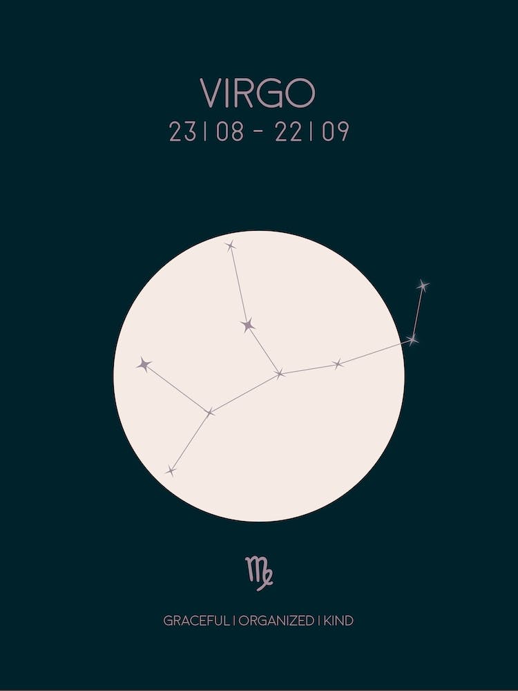 Virgo Star Sign In Dark
