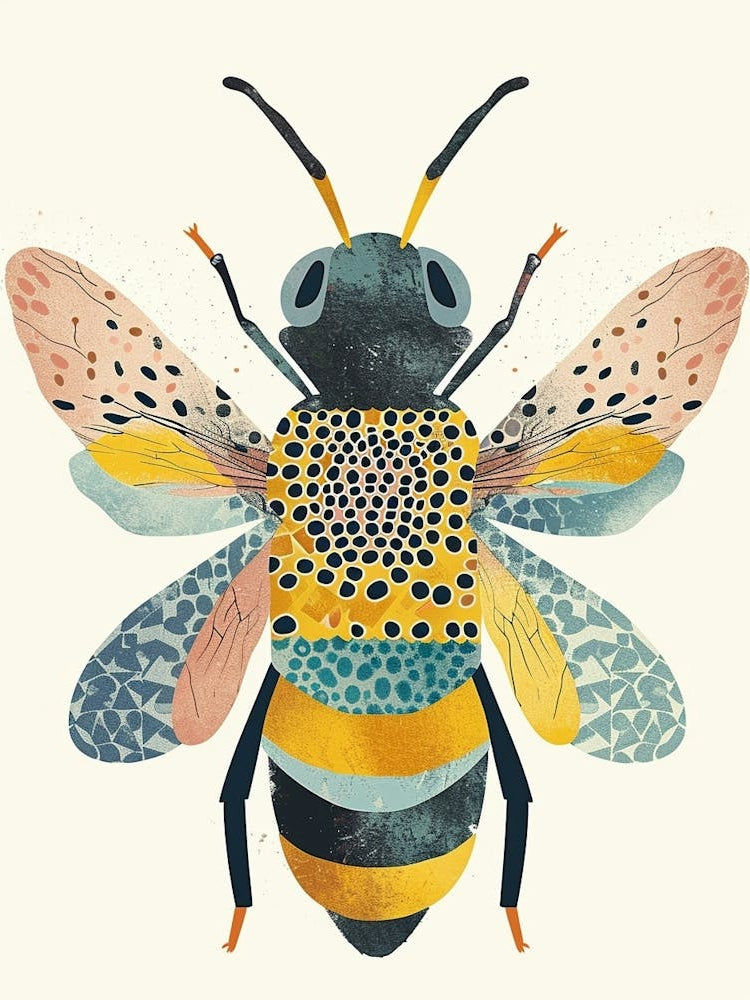 Colourful Insect Illustration Bee 16