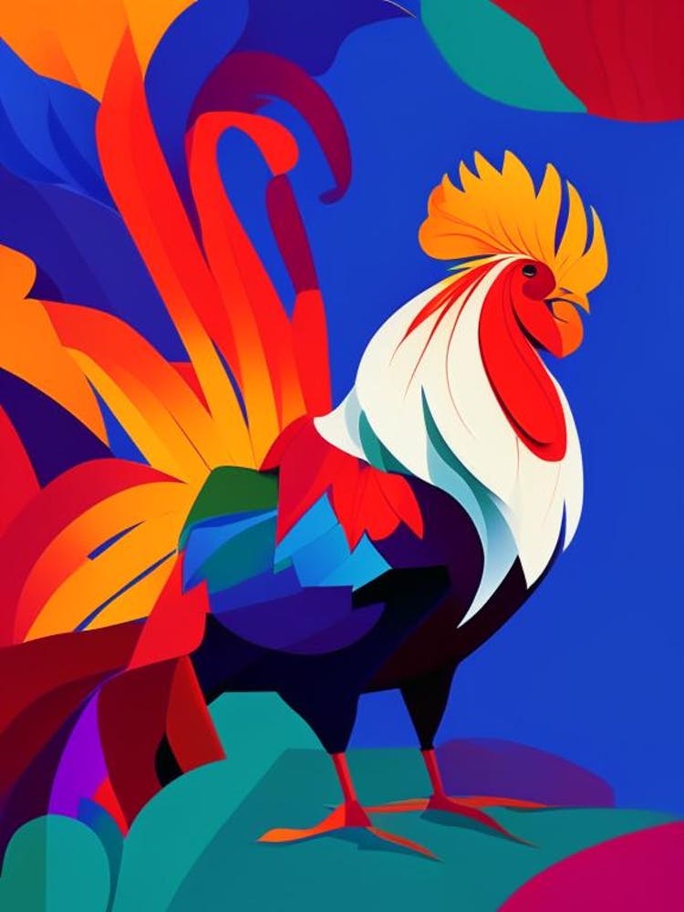 Rooster Pop Matisse 2 Bird