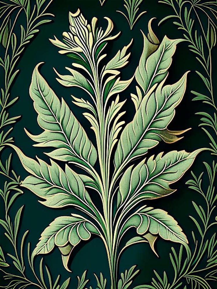 Tarragon Leaf Vintage Botanical 2