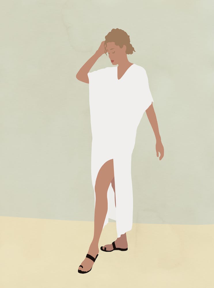 Woman In White Dress 1