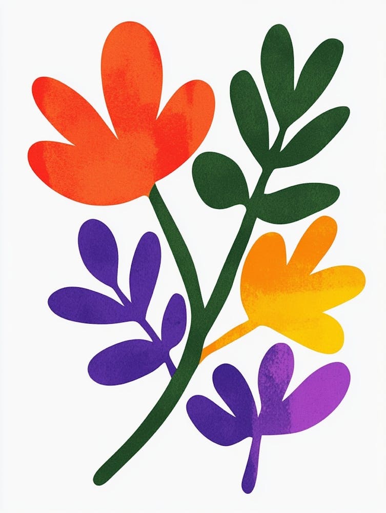 Flowers On A White Background 10