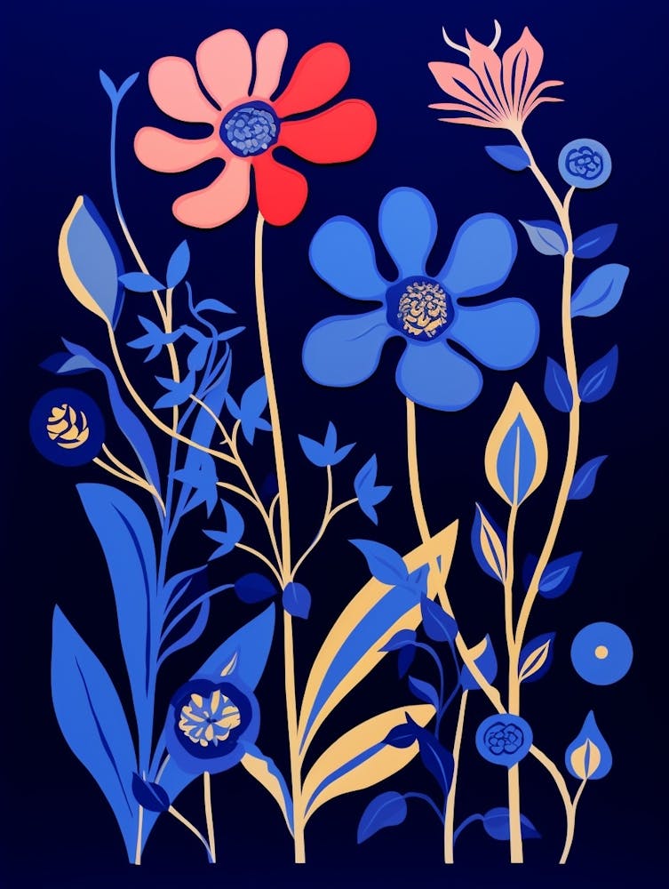 Blue Flower Illustration Kangaroo Paw 4