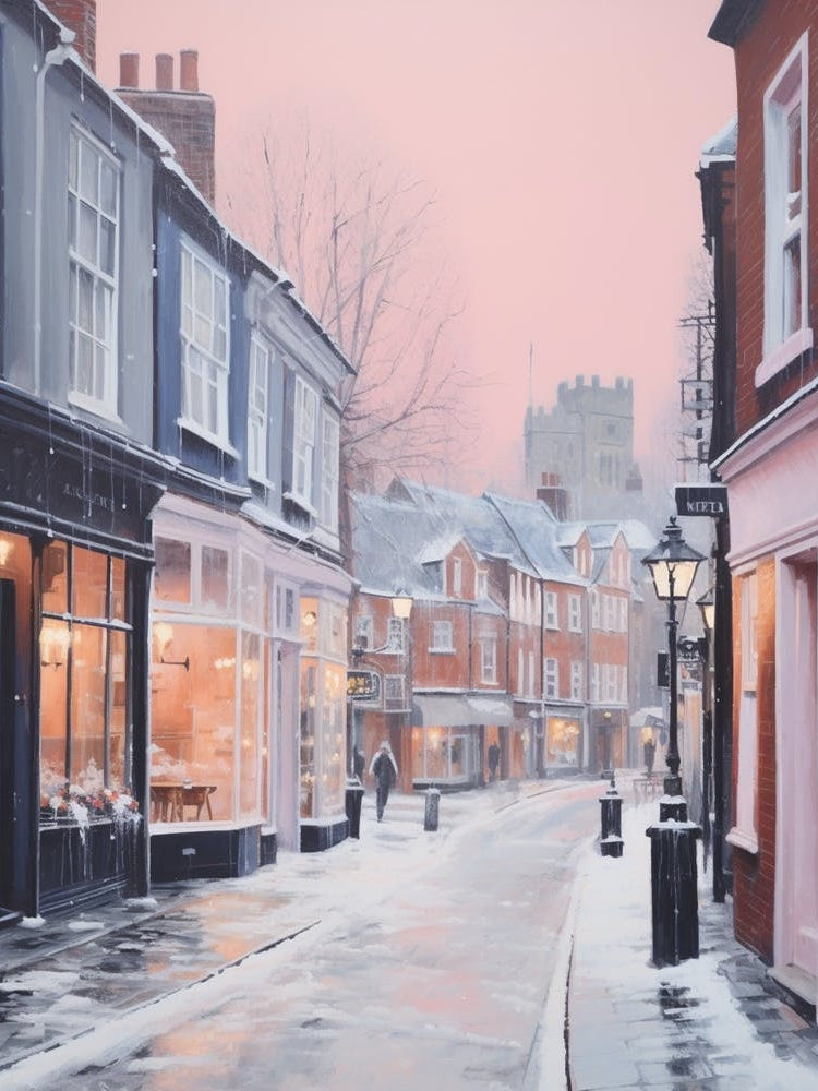 Dreamy Winter Painting Nottingham United Kingdom 2