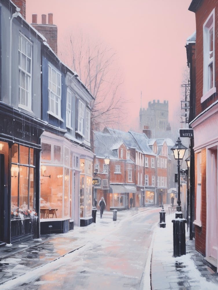 Dreamy Winter Painting Nottingham United Kingdom 2