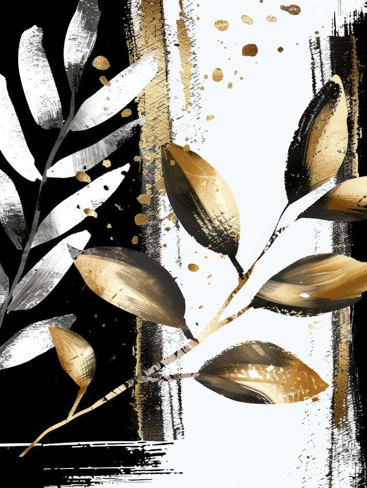 Gold Leaf Canvas Art