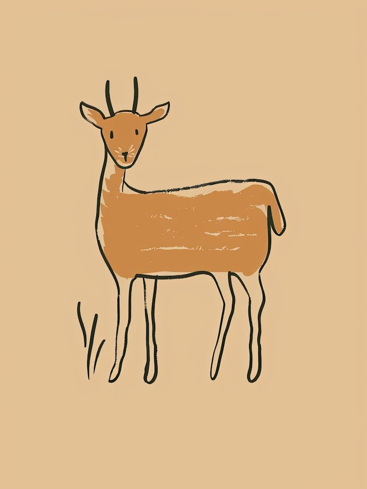 Deer - Boho, Line Art 18