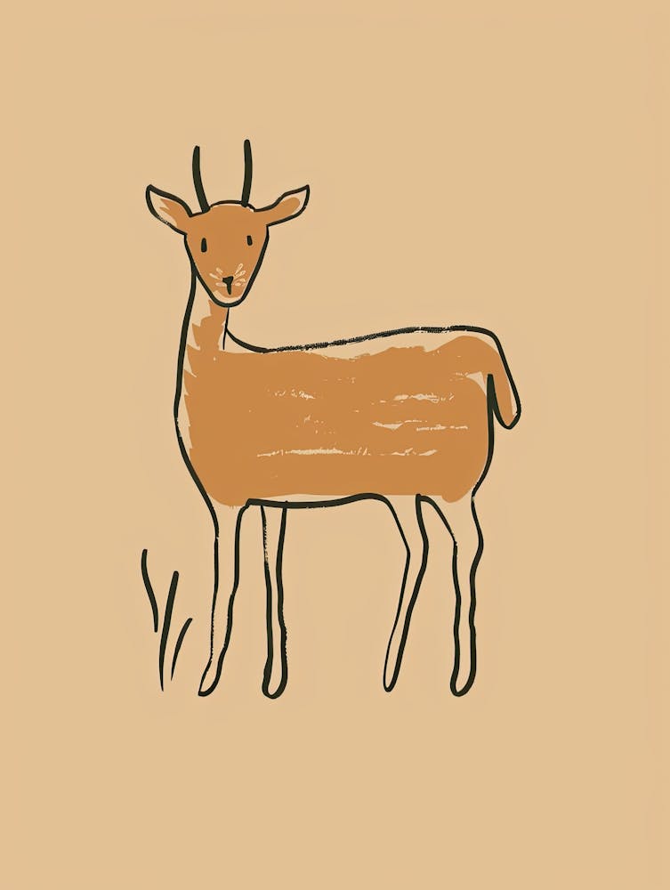 Deer - Boho, Line Art 18