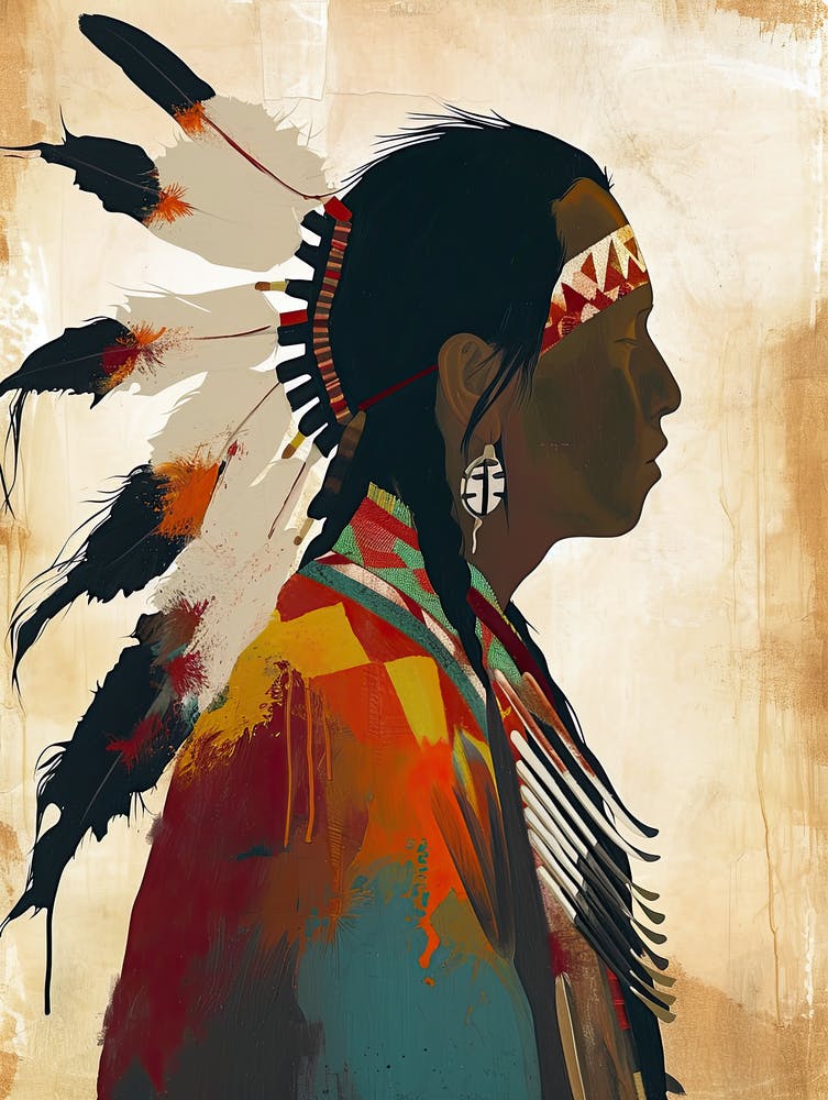 Cayuga Calm; A Minimalist Study ! Native American Art