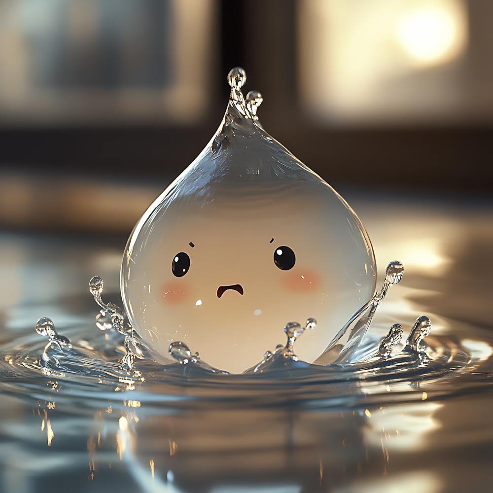 Animated Water Droplet Character