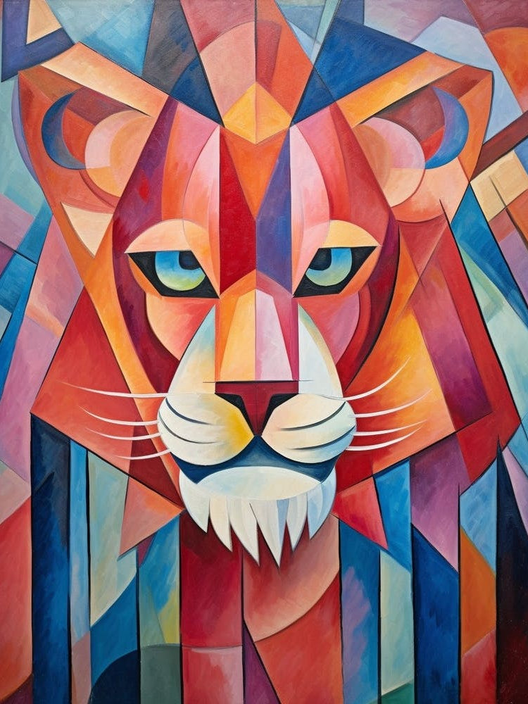 Lion Abstract Pop Art 8