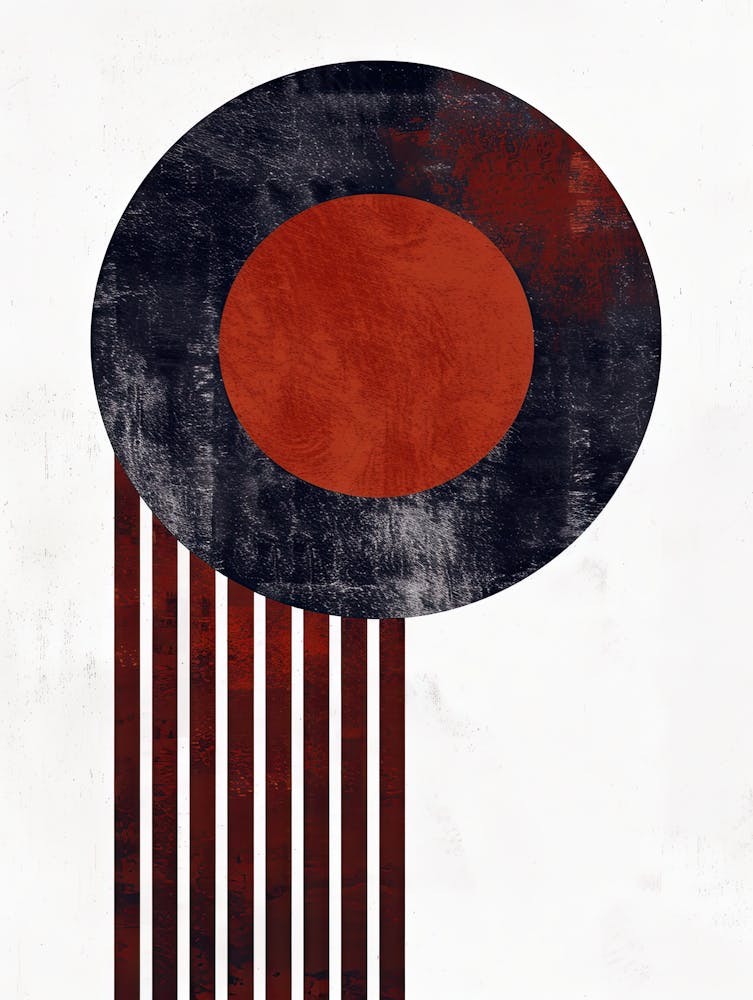 Red Circle- Minimalist Bauhaus