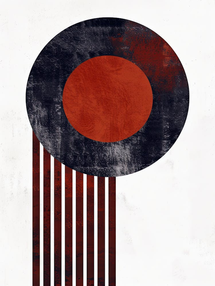Red Circle- Minimalist Bauhaus
