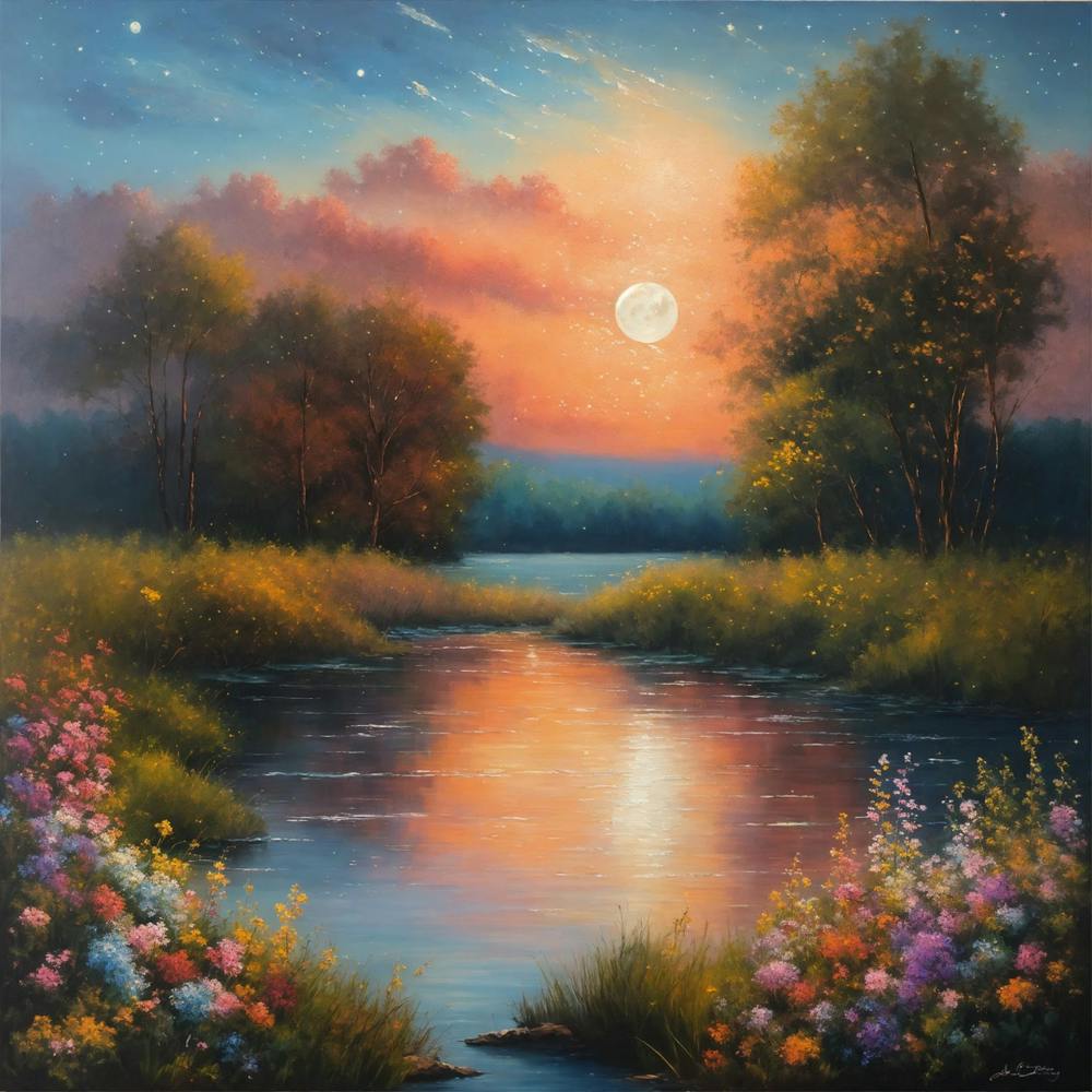 Moonlight Over The River