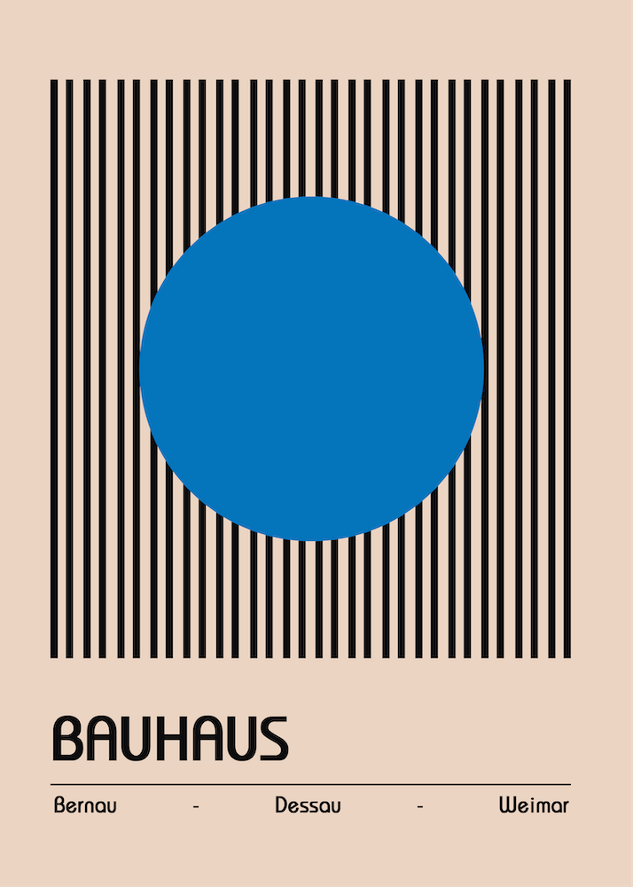 Bauhaus Design Blue